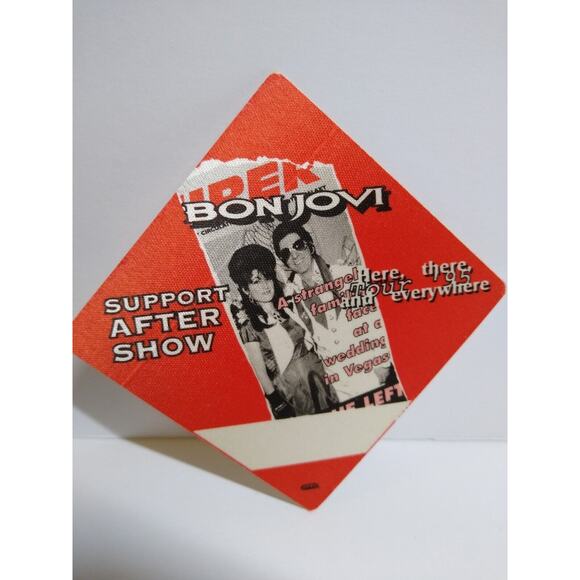 Bon Jovi Backstage Pass Original 1995 Original Here There and Everywhere Red - Picture 2 of 2